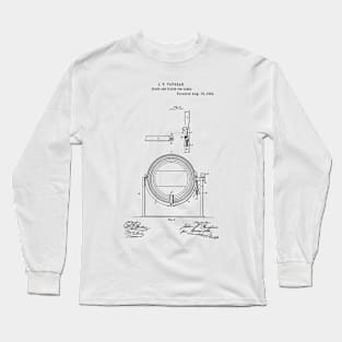 Stand for Casks Vintage Retro Patent Hand Drawing Funny Novelty Gift Long Sleeve T-Shirt